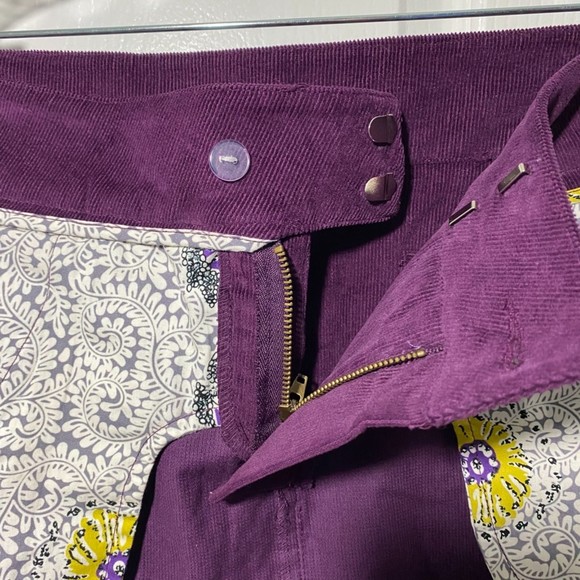 Down East Basics Corduroy Purple Pleated A-line Stretch Skirt Size M - Picture 7 of 9